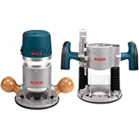 Bosch 1617EVSPK 12 Amp 2-1-4-Horsepower Plunge and Fixed Base Variable Speed Router Kit with 1-4-Inch and 1-2-Inch…